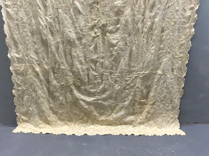 French antique cotton embroidery (244 x 152cm)