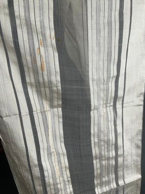 Late Ottoman silk gauze length (340 x 38cm)