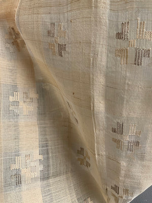 Late Ottoman silk gauze with cross design (103 x 99cm)