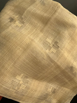 Late Ottoman silk gauze with cross design (103 x 99cm)