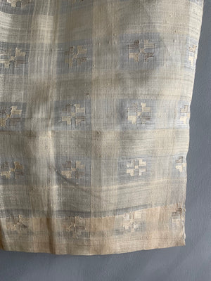Late Ottoman silk gauze with cross design (103 x 99cm)