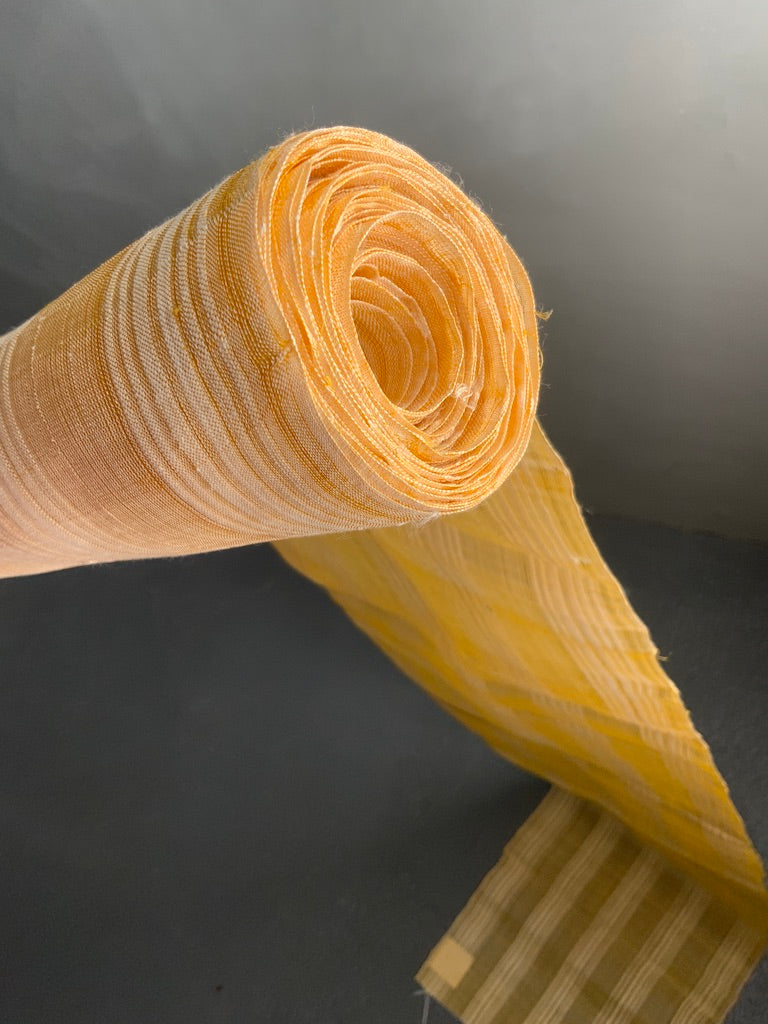 Late Ottoman Turkish silk gauze length (880 x 35cm)