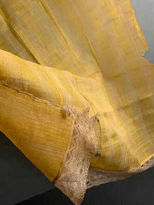 Turkish silk gauze small yellow day cover (182 x 92cm)