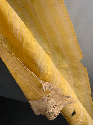 Turkish silk gauze small yellow day cover (182 x 92cm)