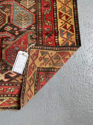 S. Caucasian Karabagh antique runner with boteh design (336 x 84cm)