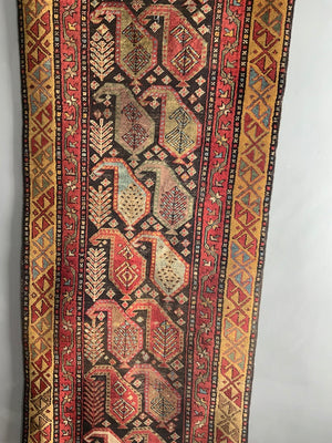 S. Caucasian Karabagh antique runner with boteh design (336 x 84cm)