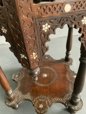 Ottoman Syrian large size hexagonal  m.o.p table ( 74(h) x 56(w)