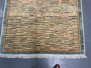 Modern Chobi muted flecked rug (183 x 128cm)