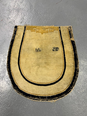 Chinese antique saddle cover fragment 18th / 19th  cent ( 64 x 64cm)