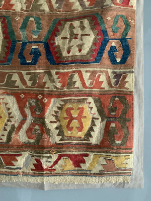 Anatolian antique small kilim fragment (93 x 84cm)