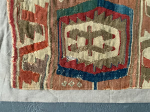 Anatolian antique small kilim fragment (93 x 84cm)