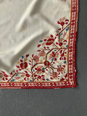 Macedonian antique embroidered cover (143 x 147cm)