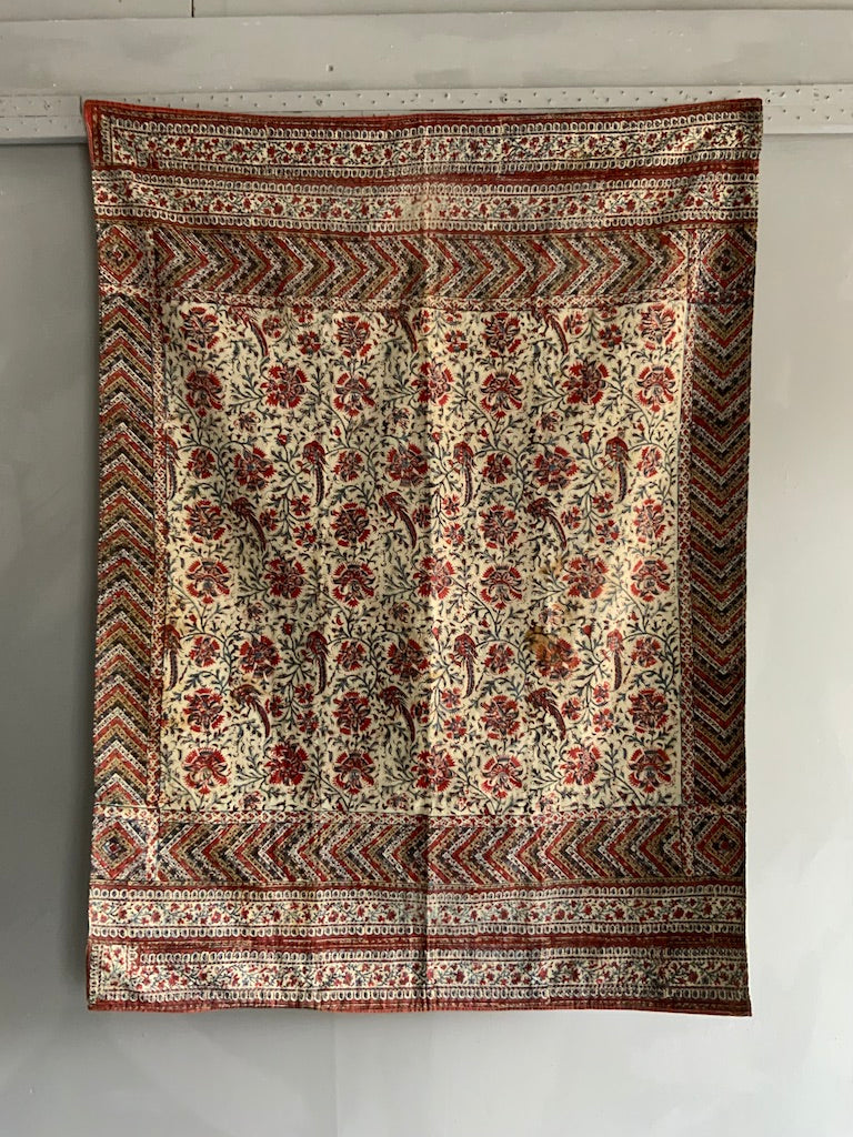 Small antique Kalamkari on cotton (117 x 87cm)