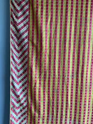 large antique Qajar silk hanging or cover (430 x 170cm)