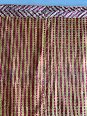 large antique Qajar silk hanging or cover (430 x 170cm)