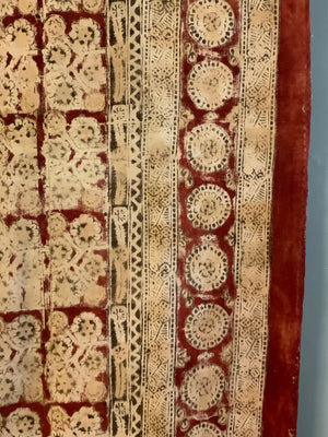 Turkish vintage cotton Soma block print (211 x 172cm)