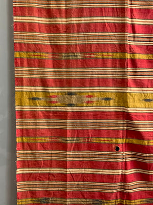 Syrian vintage striped cotton cloth with gilt (270 x 132cm) *AF