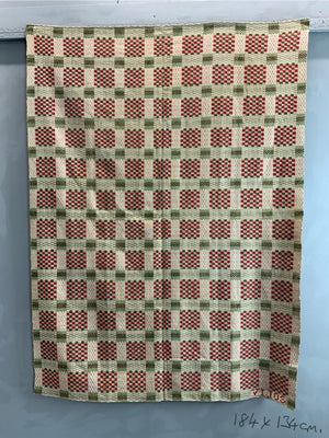 American Pennsylvanian type antique double-cloth (184 x 134cm)