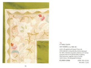 William Morris & Co. embroidery table cover (113 x 113cm)