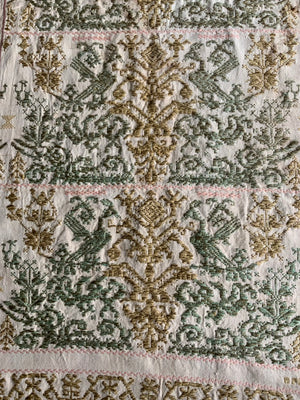 Sardinian or S. Italian antique hand-loomed brocade (152 x 80cm)