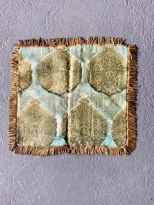 Indian Banaras small antique silk brocade (31 x 48cm)