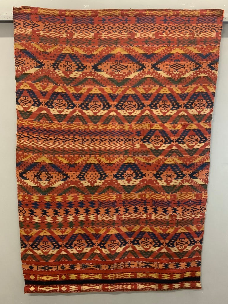 Uzbek antique Gudjeri warpface (219 x 156cm)