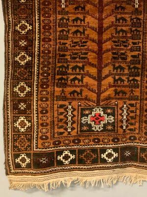 Balouch rug with a camel train (193 x 112cm)