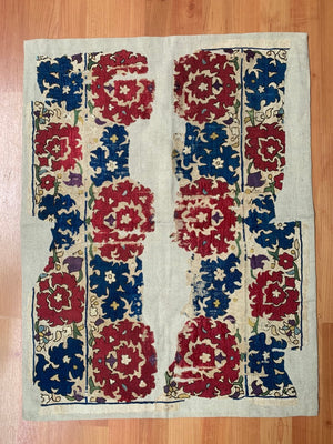 Algerian antique embroidery fragments (80 x 61cm)