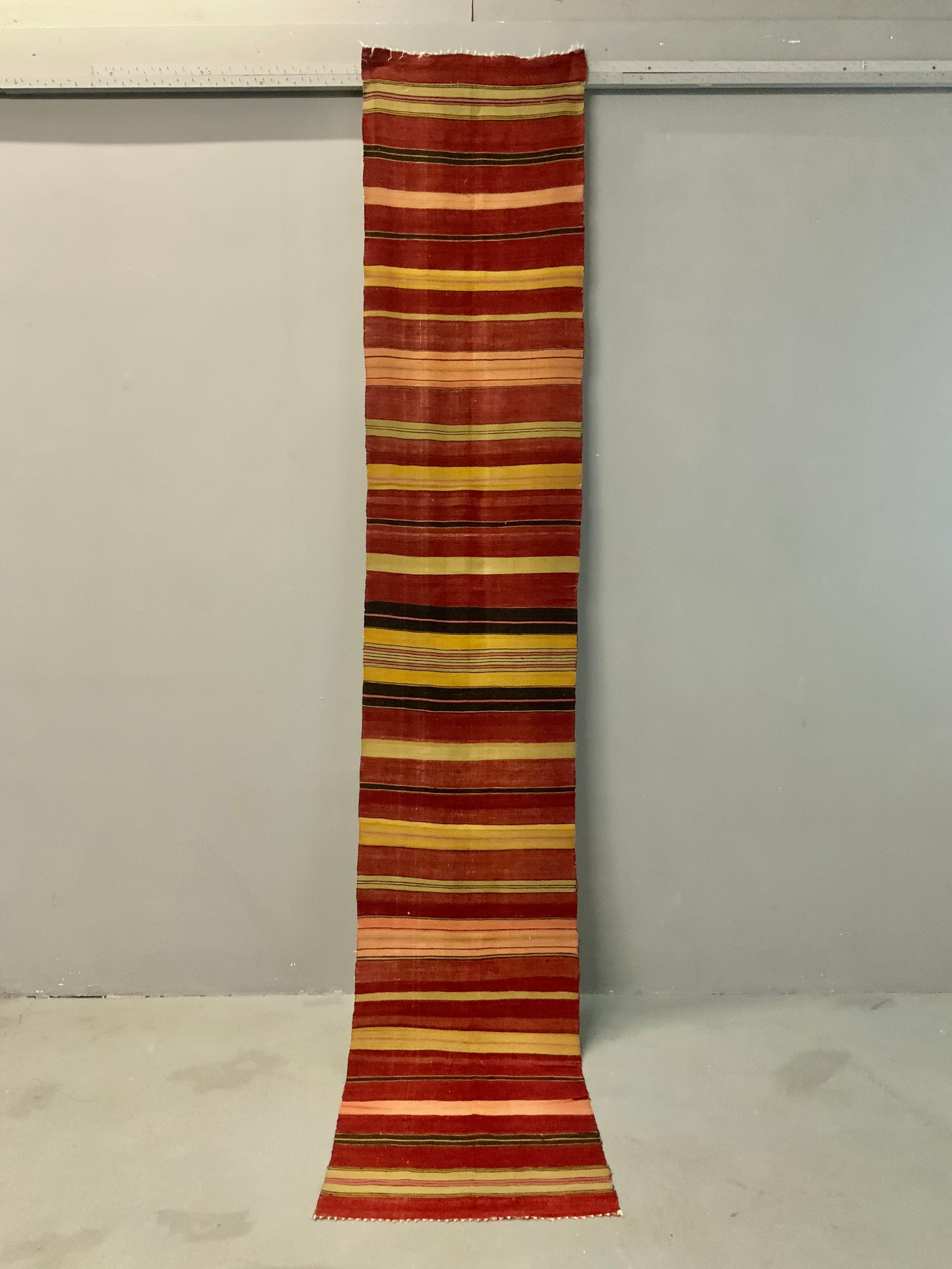 Turkish plainweave striped runner (296 x 54cm)