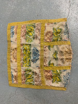 French antique silk brocade pieces (47 x 53cm) [3]