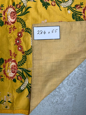 French or Italian antique silk length (284 x 55cm)