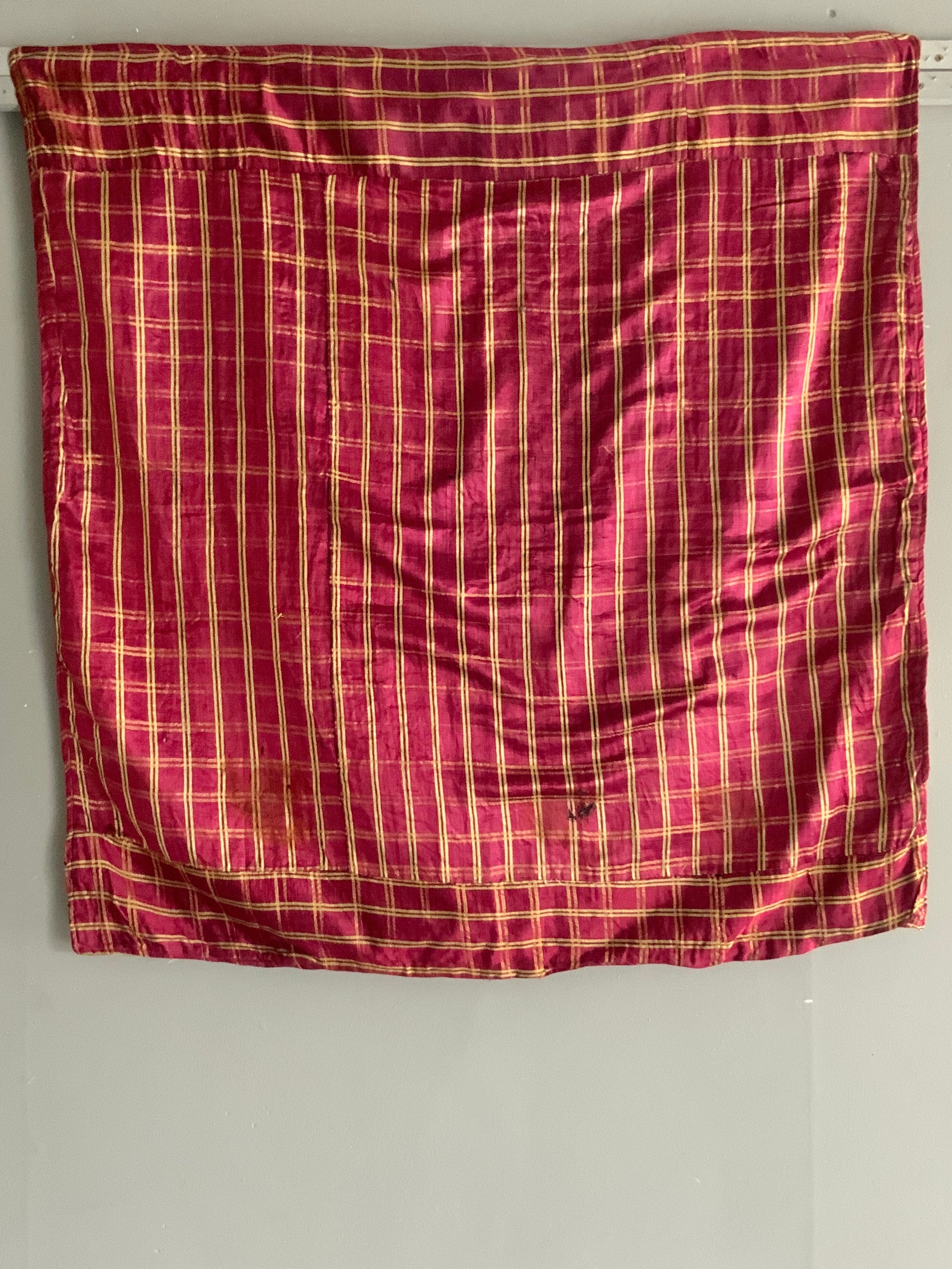 Gaziantep vintage chequered satin silk (90 x 90cm)