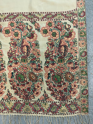 Norwich antique stole of Kashmir design (262 x 77cm)