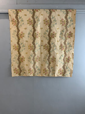 Spitalfields type silk brocade on cream (134 x 132cm) *AF