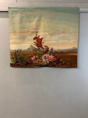 Small surrealist landscape tapestry 1930s (108 x 126cm)