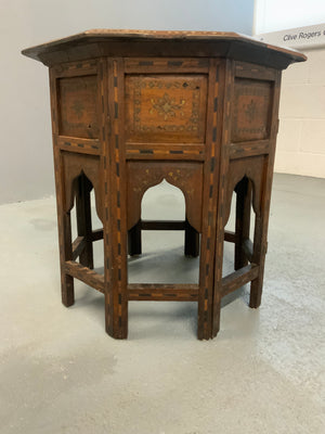 Indian antique Punjab Hoshiapur with brass inlay (52 x 51cm)