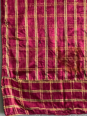 Gaziantep vintage chequered satin silk (90 x 90cm)