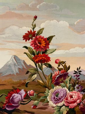 Small surrealist landscape tapestry 1930s (108 x 126cm)