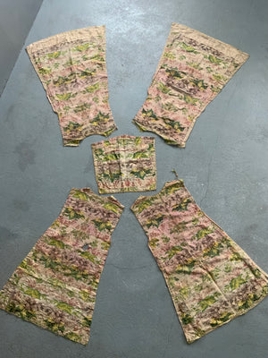 Five pieces of ecclesiastic French silk brocade *AF