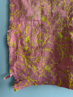 Ottoman antique embroidered silk (161 x 145cm)