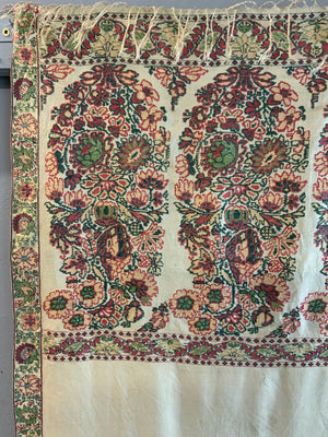 Norwich antique stole of Kashmir design (262 x 77cm)