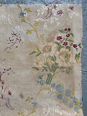 Fragments of antique Spitalfields silk brocade