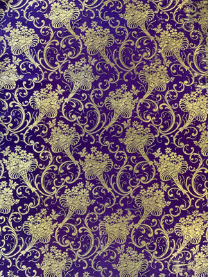 Gilt & silk brocade fragments (86 x 55cm) [2]