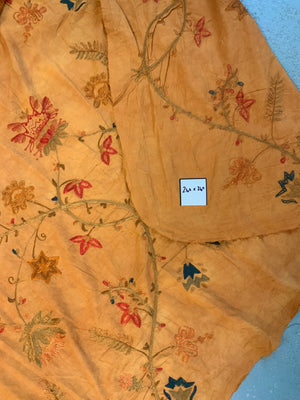 Large antique Turkish silk embroidery (260 x 260cm)