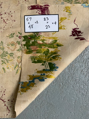 Fragments of antique Spitalfields silk brocade