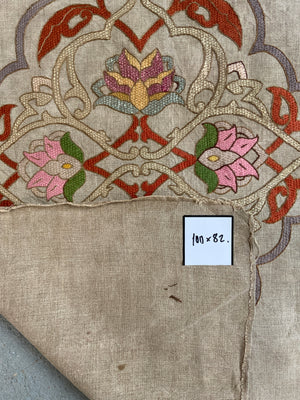 Arts & Crafts (?) Imitation of Islamic embroidery (100 x 82cm)