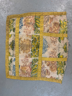 French antique silk brocade pieces (47 x 53cm) [3]