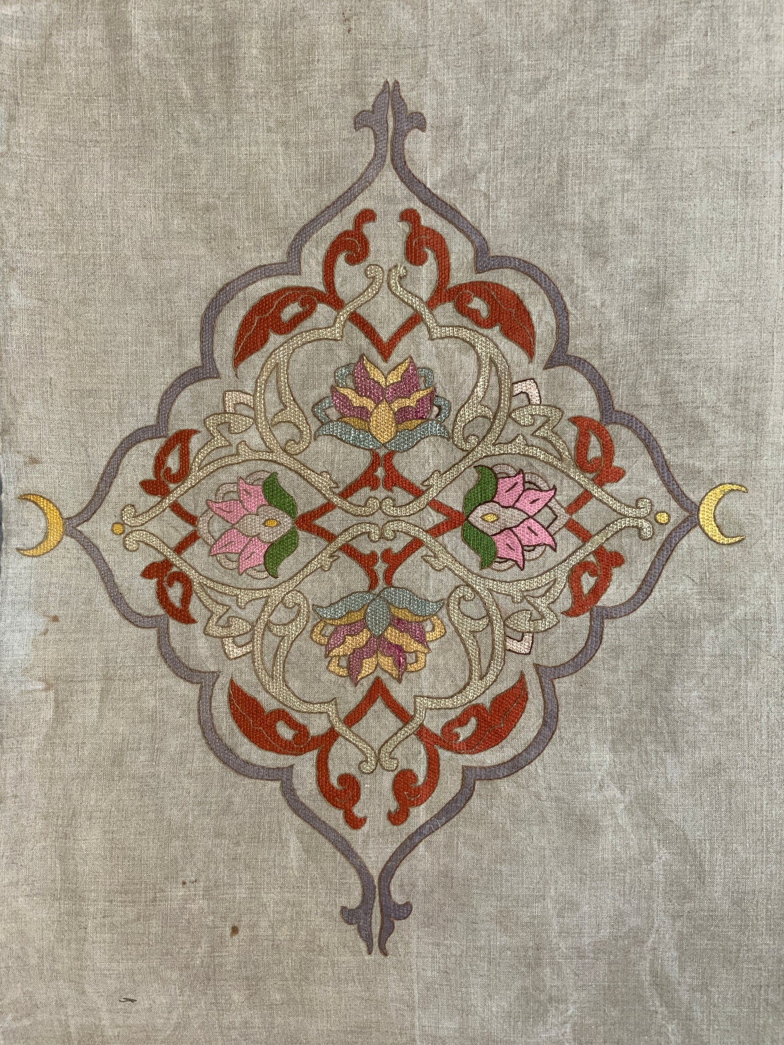 Arts & Crafts (?) Imitation of Islamic embroidery (100 x 82cm)