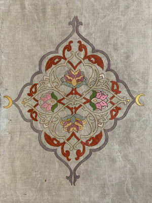 Arts & Crafts (?) Imitation of Islamic embroidery (100 x 82cm)