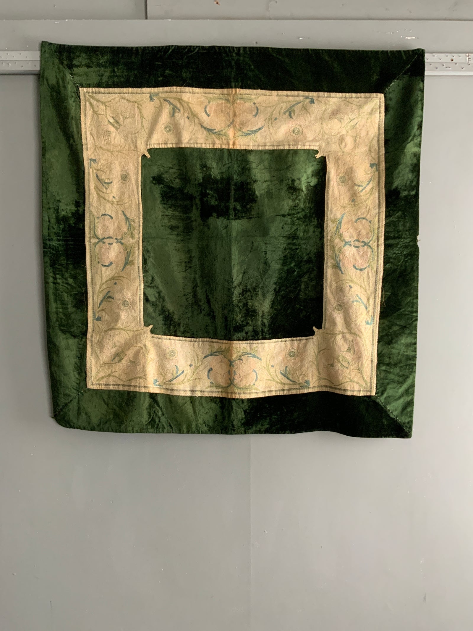 William Morris & Co. embroidery table cover (113 x 113cm)